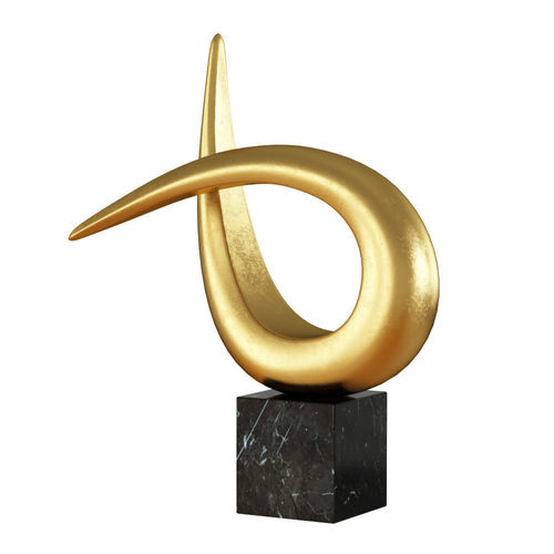 modern table sculpture gold
