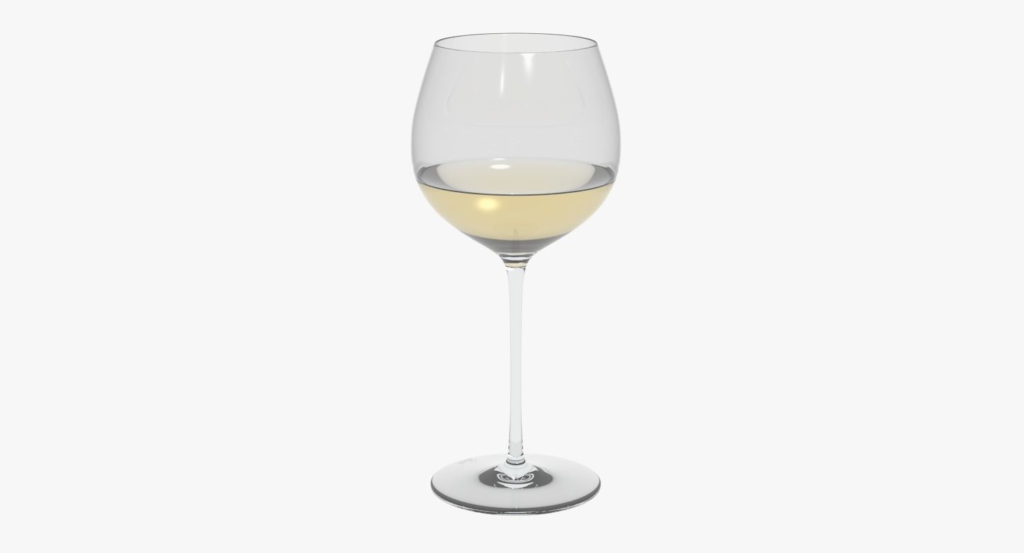 Glass Riedel Superleggero Oaked Chardonnay With 3d Model Glass Riedel Superleggero Oaked Chardonnay With Wine 3d Model