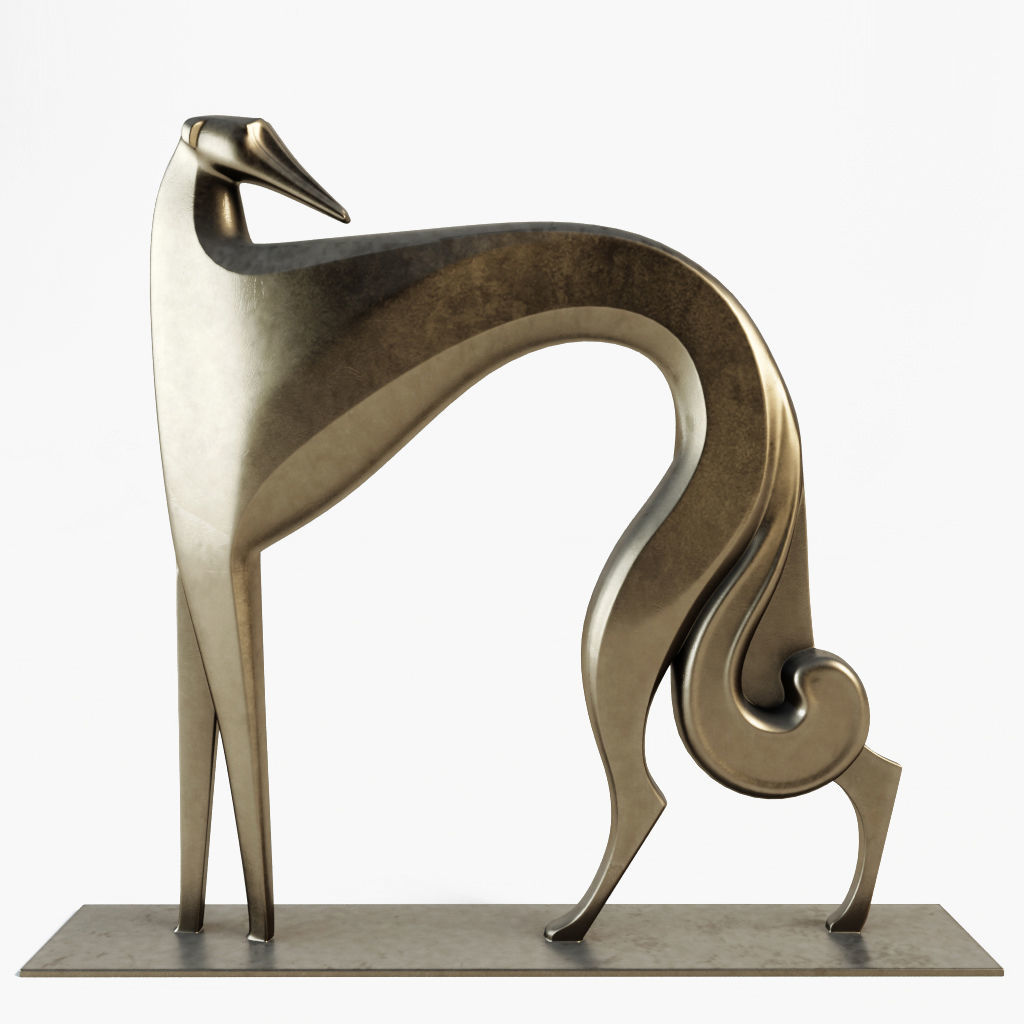 Sculpture grayhound art deco