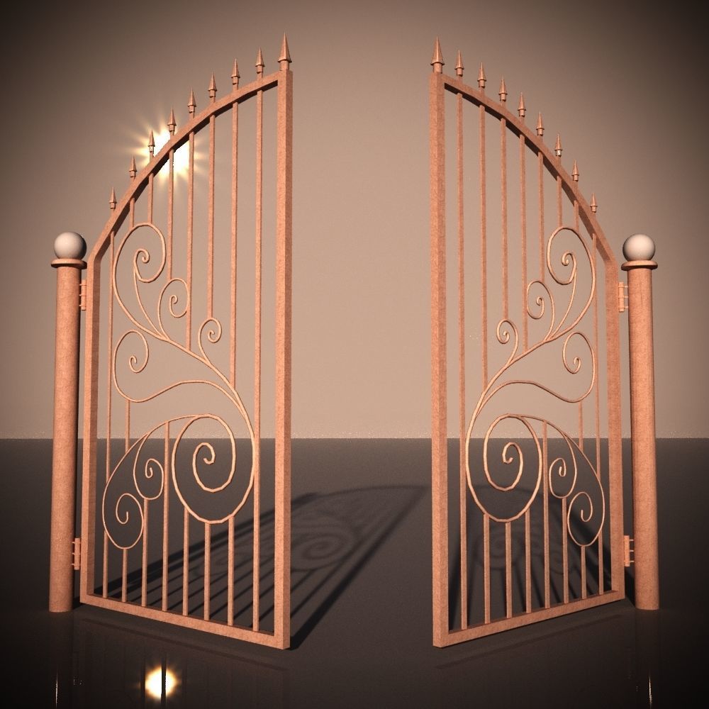 Bronze Gate 3D model CGTrader