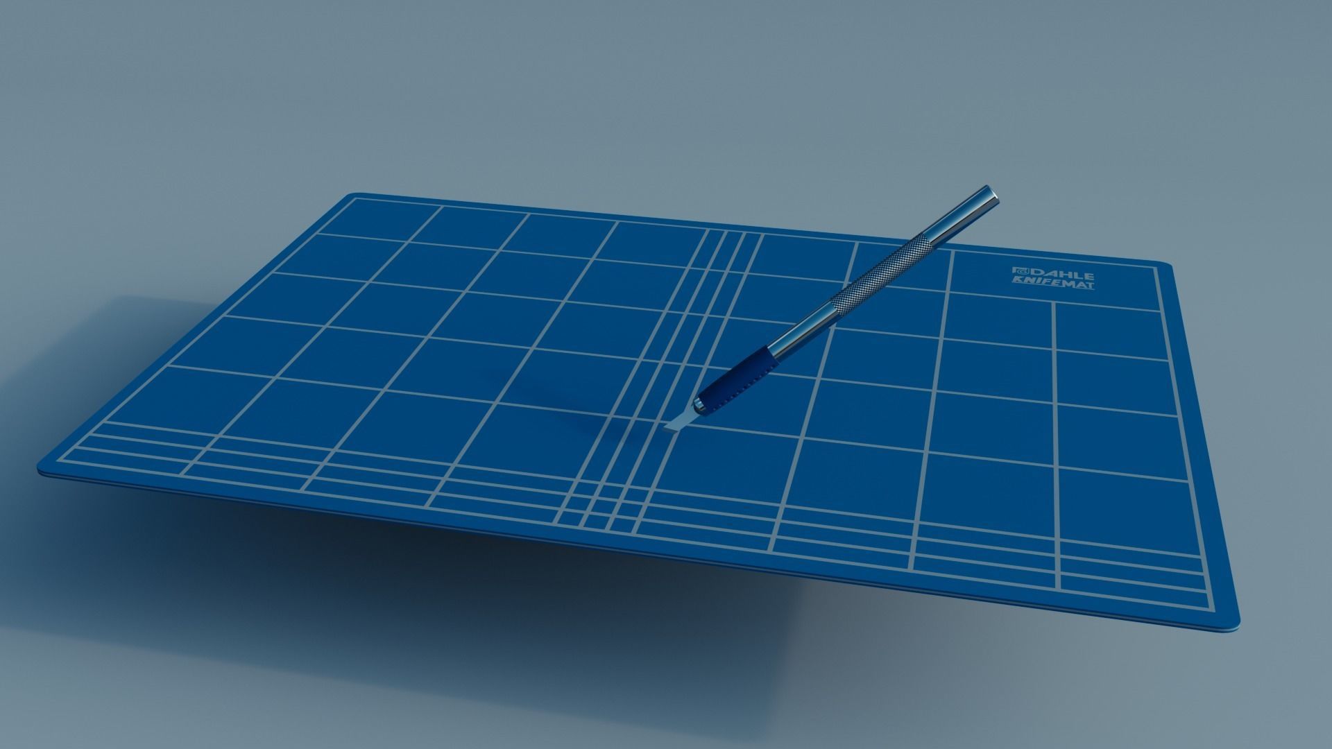 Scalpel and Cutting Mat 3D model CGTrader