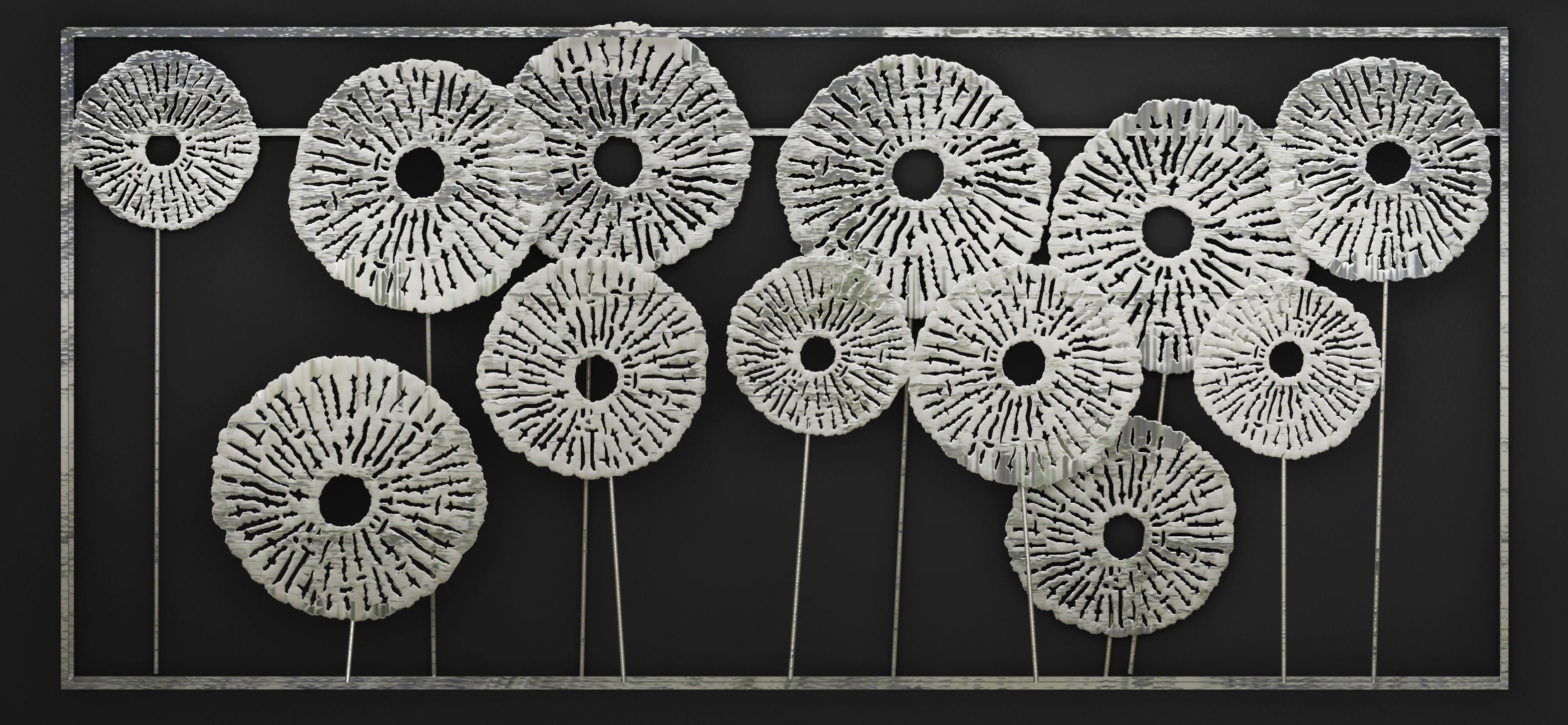 Silver Wall art Sculpture 3D model CGTrader