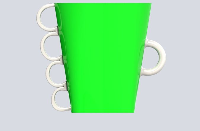 Cup With Two handles free 3D model | CGTrader