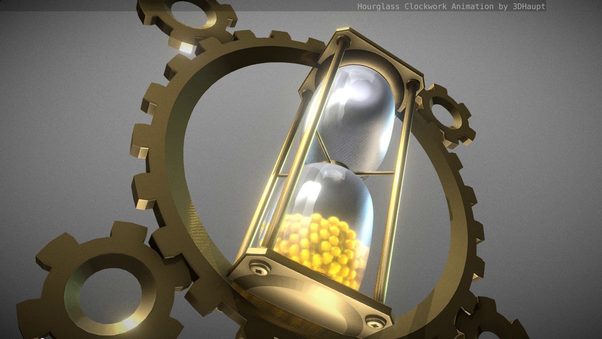Hourglass Clockwork Animation free 3D model animated | CGTrader