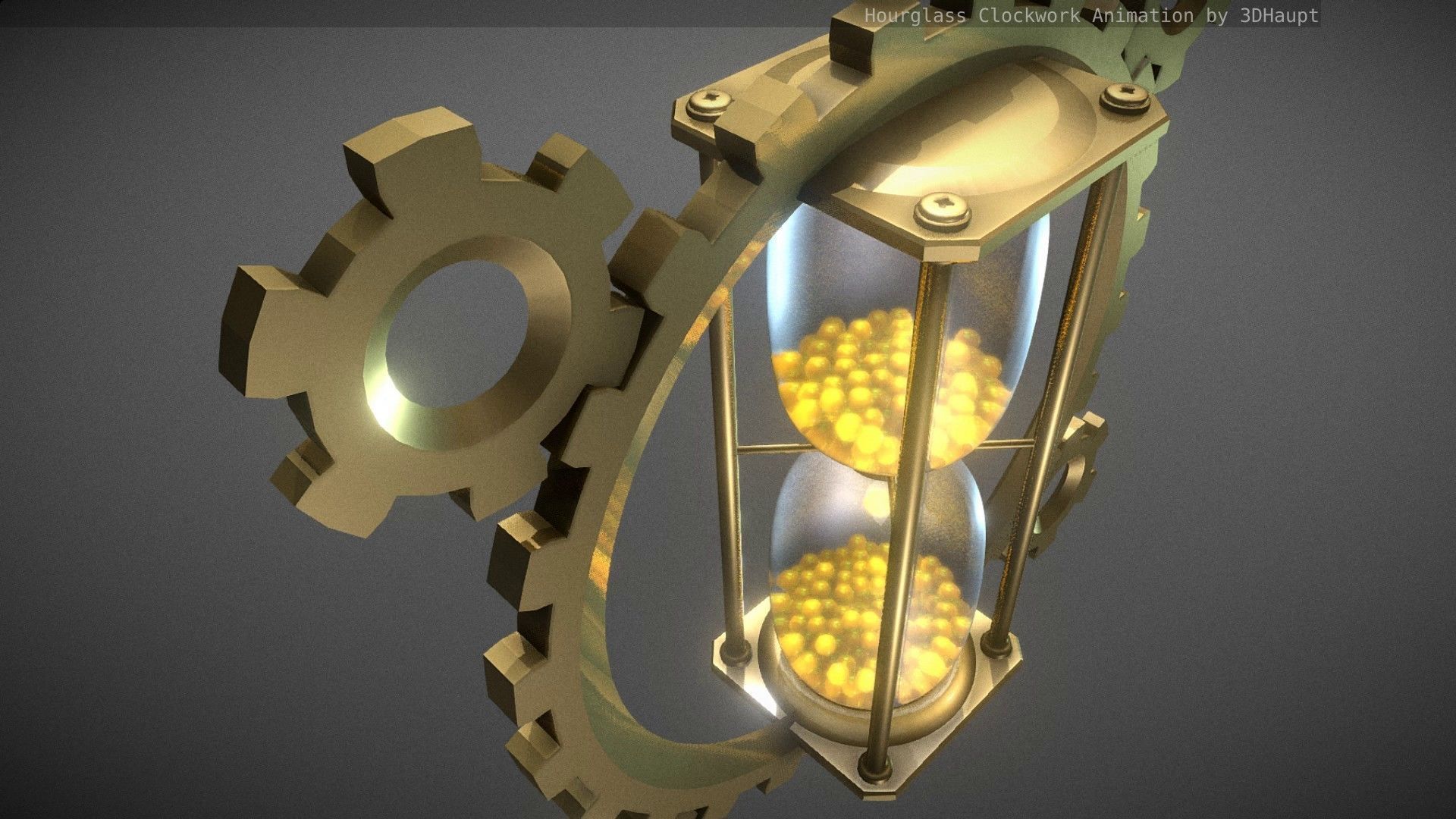 Hourglass Clockwork Animation free 3D model animated | CGTrader