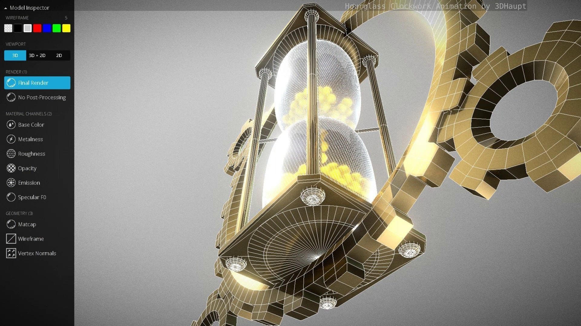 Hourglass Clockwork Animation free 3D model animated | CGTrader