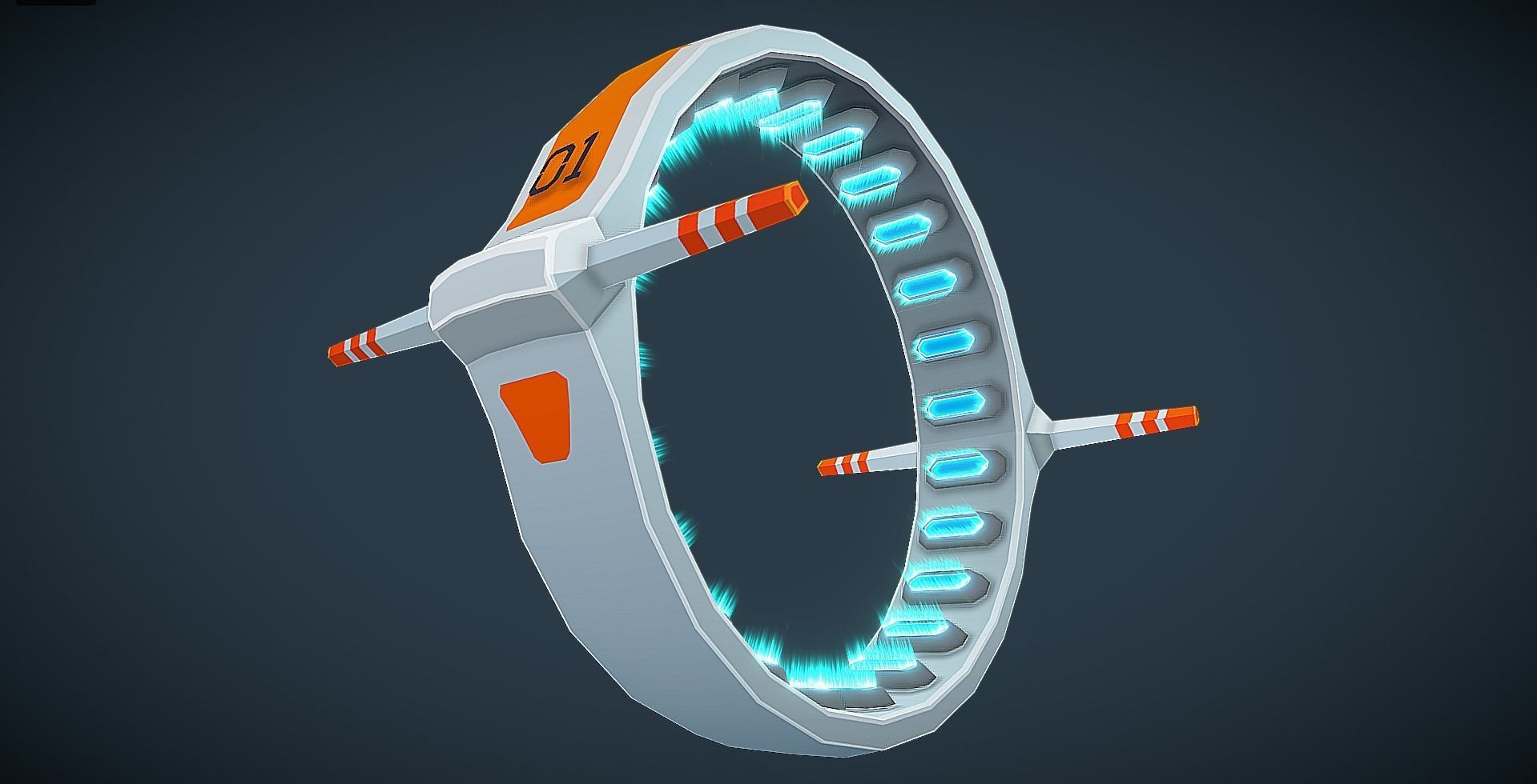 Sci-fi Jump Gate 3D Model - for Mobile and RTS