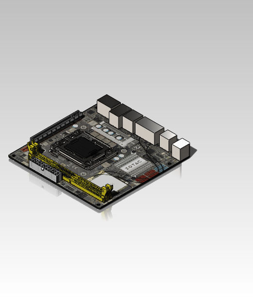 MiniITX Motherboard free 3D model CGTrader