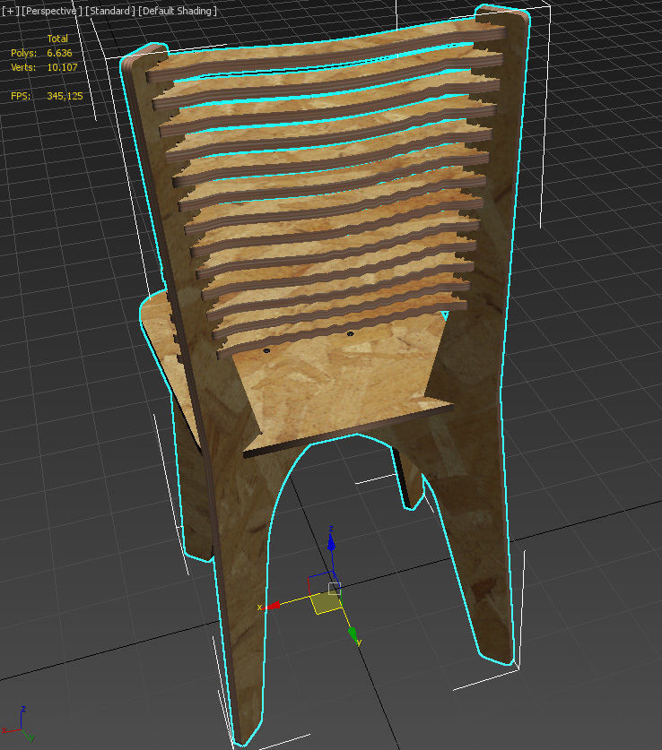 Chair MC for CNC router cut 3D model 3D printable | CGTrader