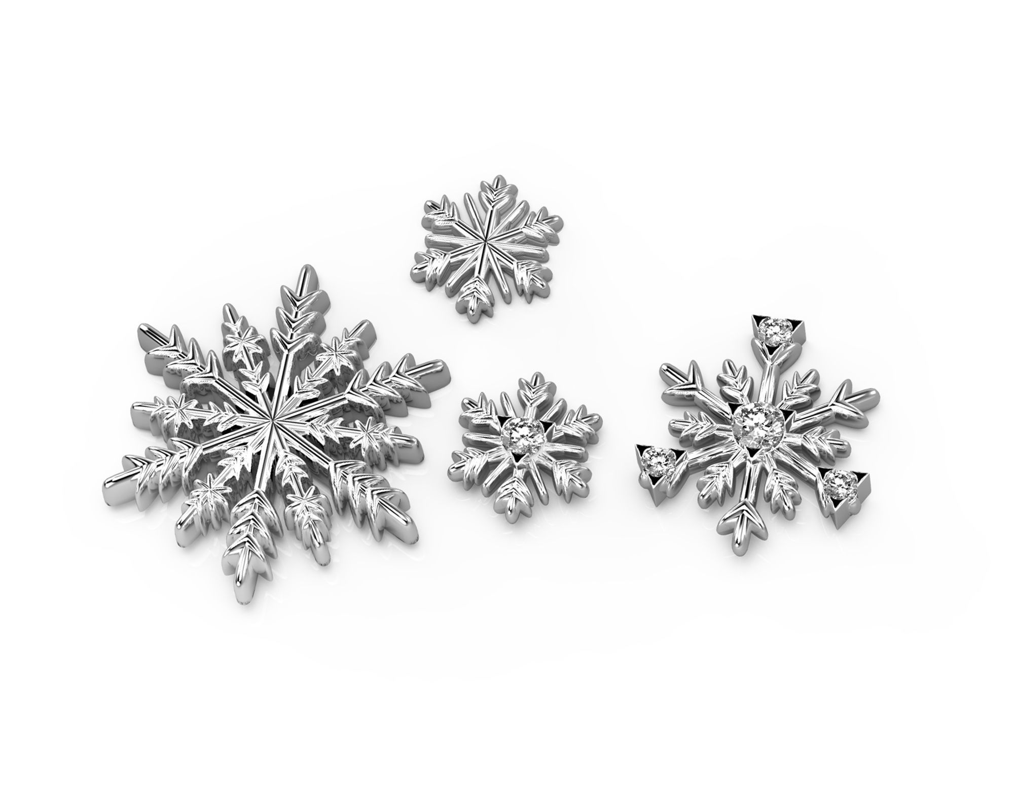 141212D Snowflakes details  3D print model