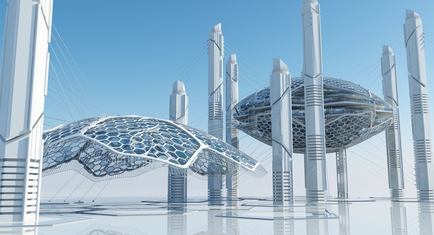 Futuristic Architectural Structure 16 3D model | CGTrader