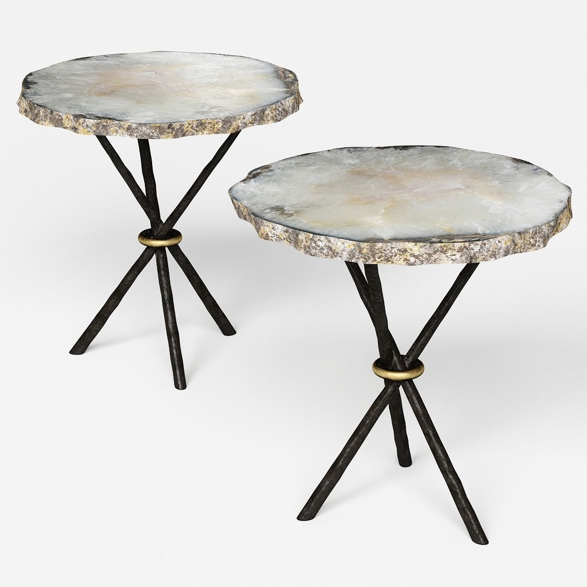 Green Agate Tripod Table