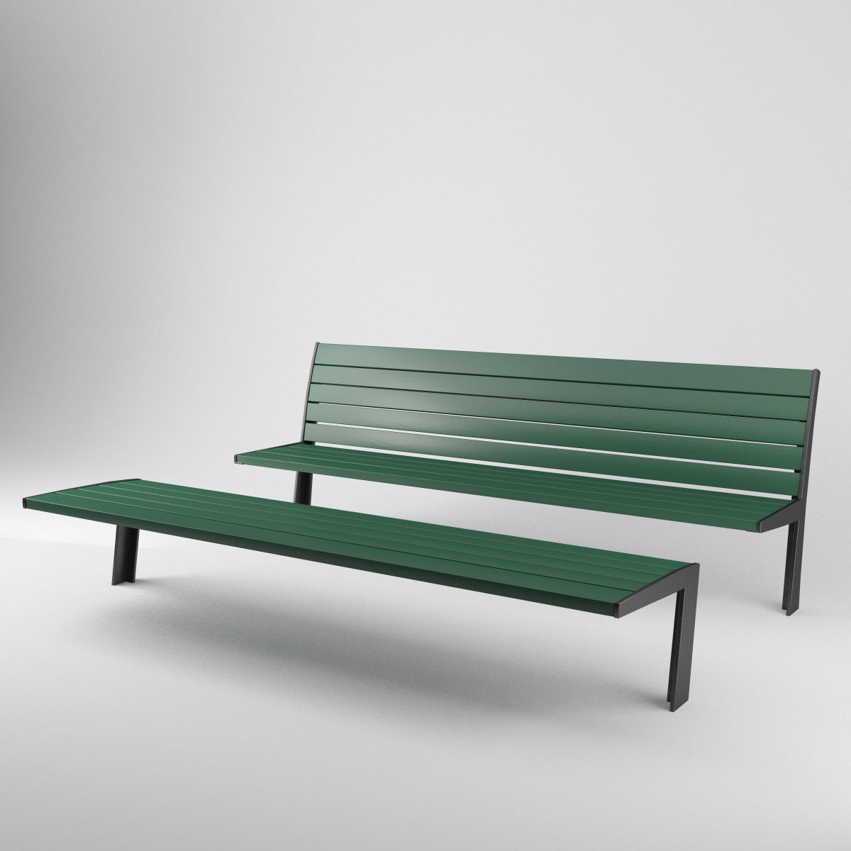 urban benches - city of Munich Free 3D model