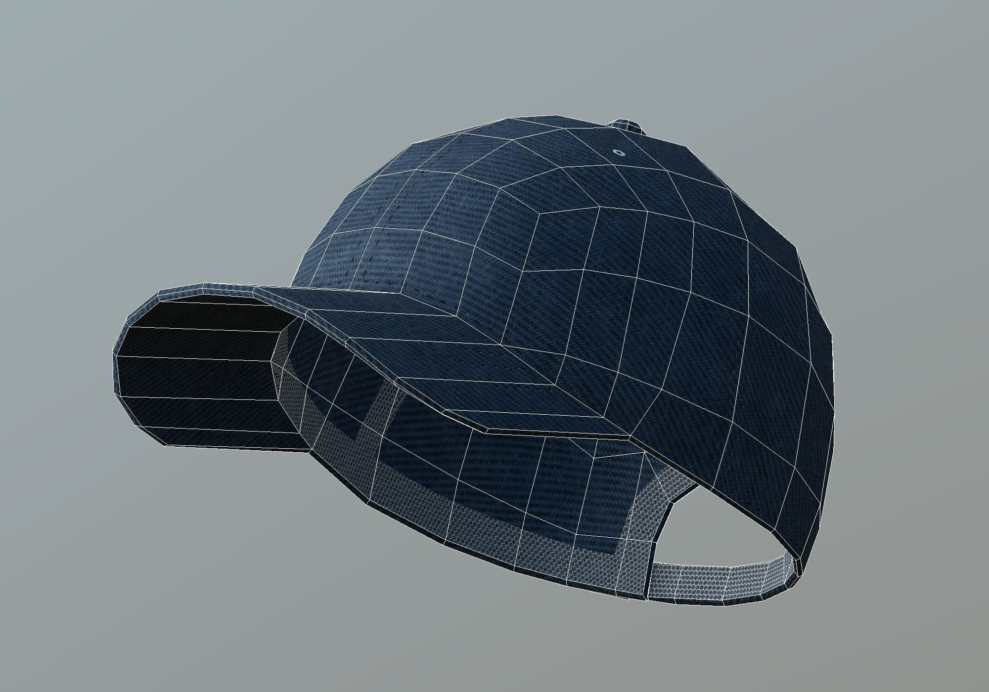 3D model Denim Cap VR / AR / lowpoly CGTrader