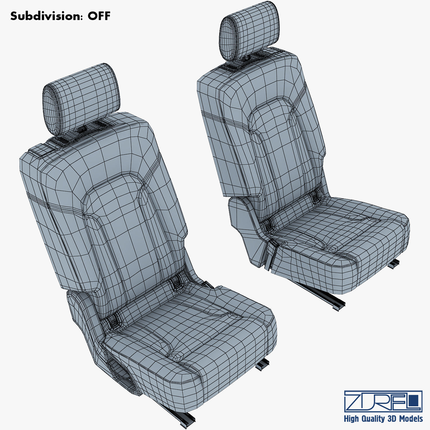 Car Seat Rear 3D model | CGTrader