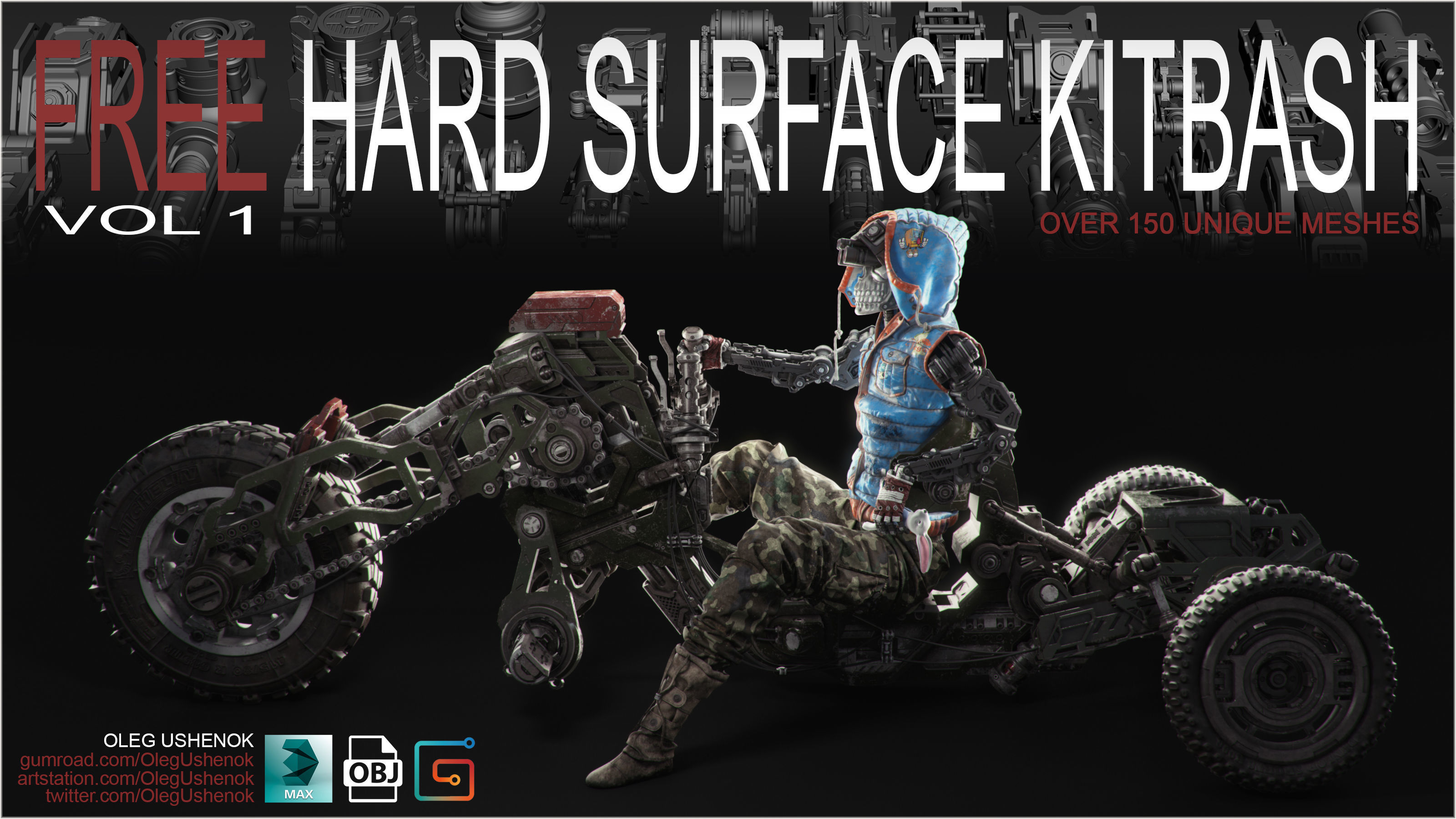 Hard Surface Kitbash Volume 1 3D CGTrader