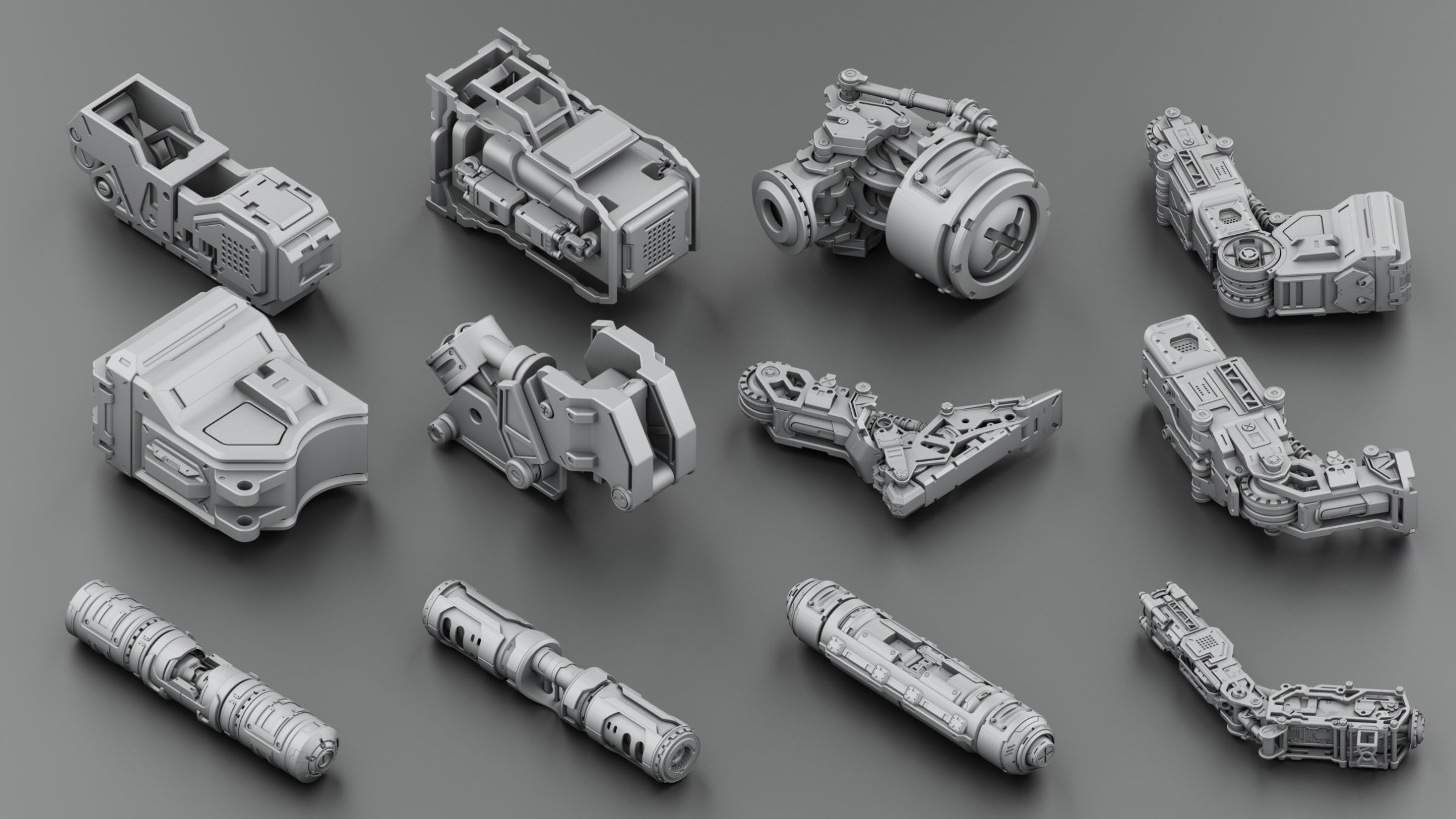 Hard Surface KitBash Volume 2 3D model | CGTrader
