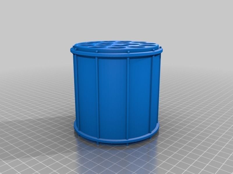Drumstick storage drum free 3D model 3D printable CGTrader