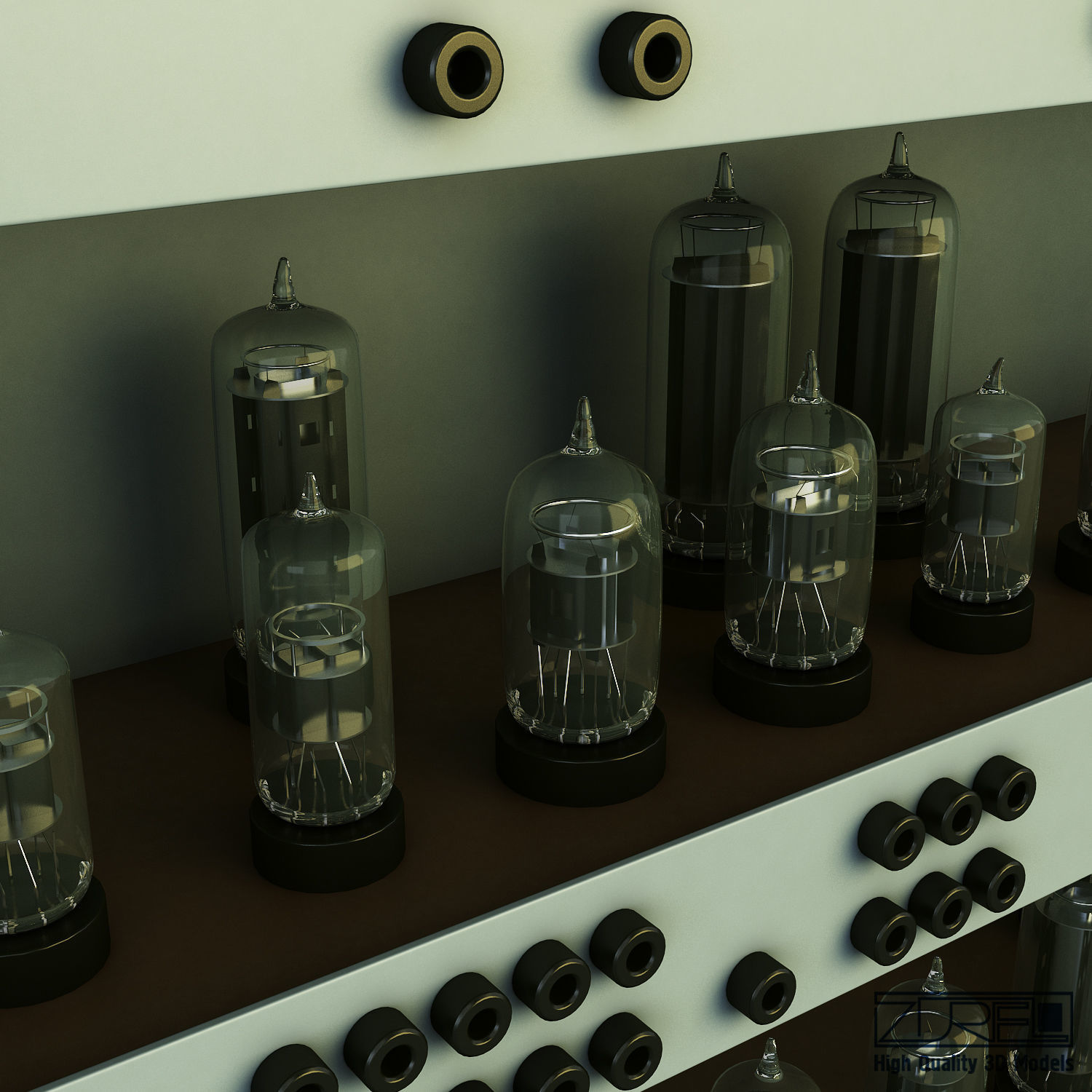 Vacuum Tube Computer v 1 3D model CGTrader
