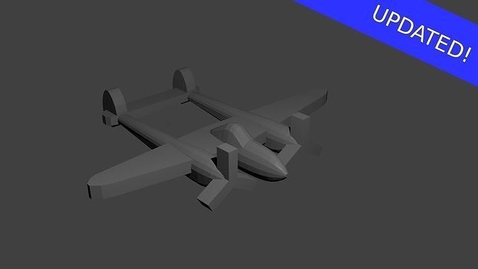 US P-38 Lightning Fighter Aircraft free 3D model 3D printable | CGTrader