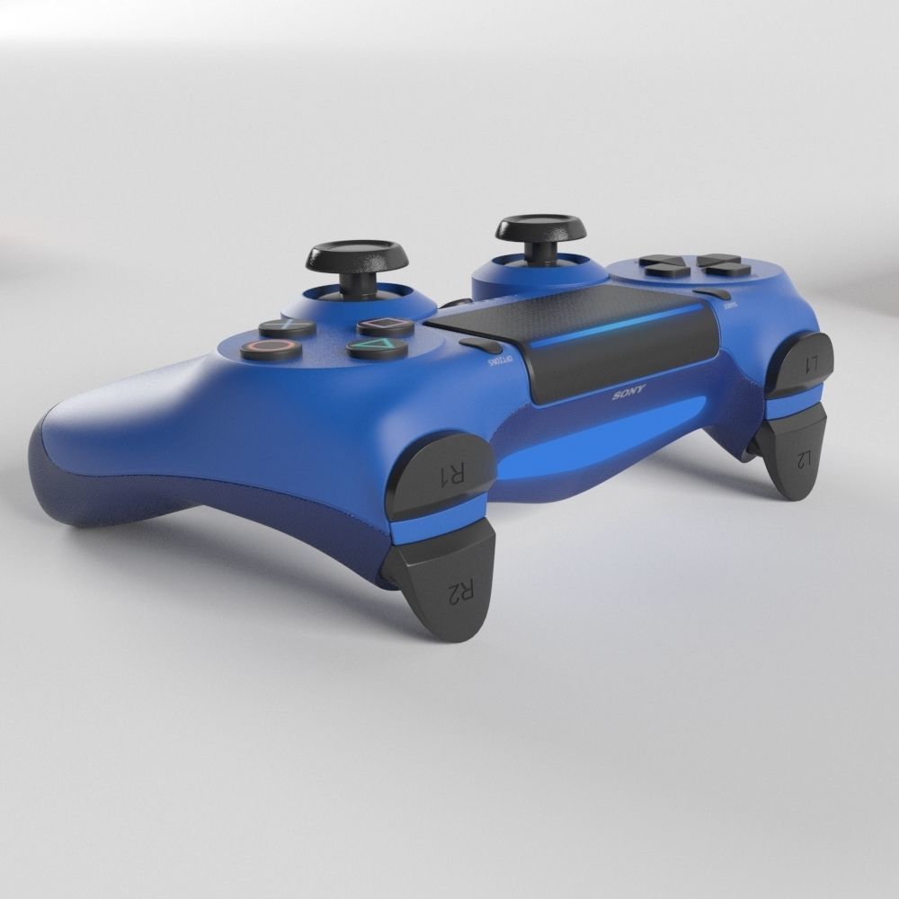 Sony PlayStation 4 DualShock Controller Wave Blue Edition 3D model CGTrader