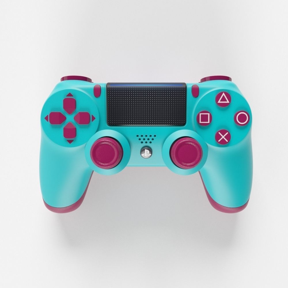 Sony PlayStation 4 DualShock Controller Berry Blue Edition 3D model