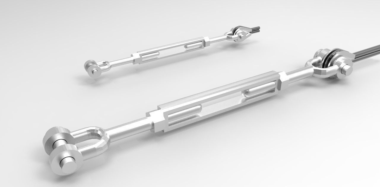 Crosby turnbuckles free 3D model CGTrader