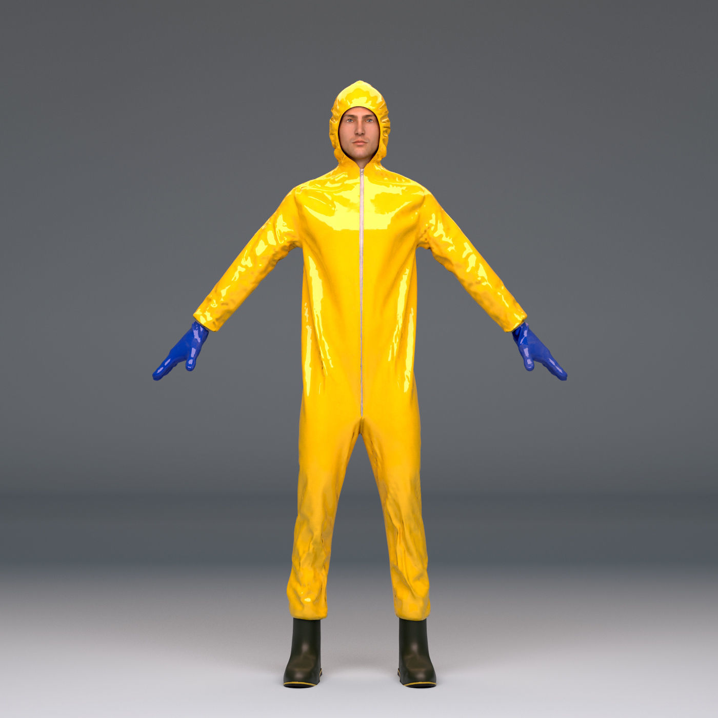 Biohazard protective hazmat suit