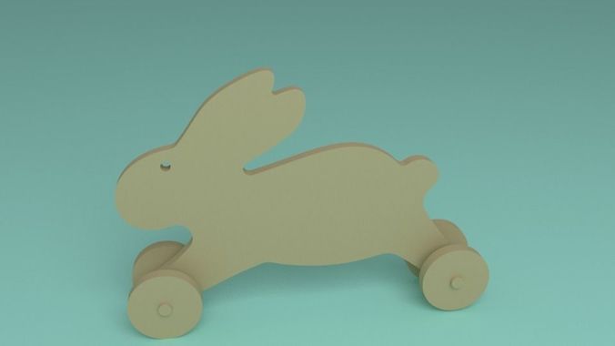 toy wooden rabbit 3d 3D model | CGTrader