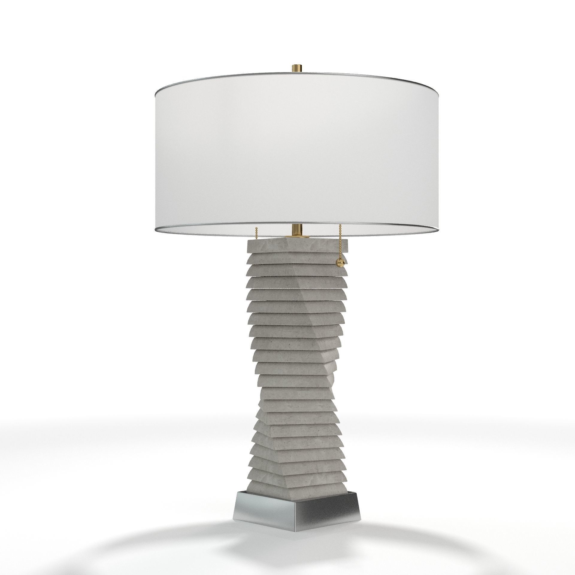 Global Views Twisted  Marble Lamp 3D model