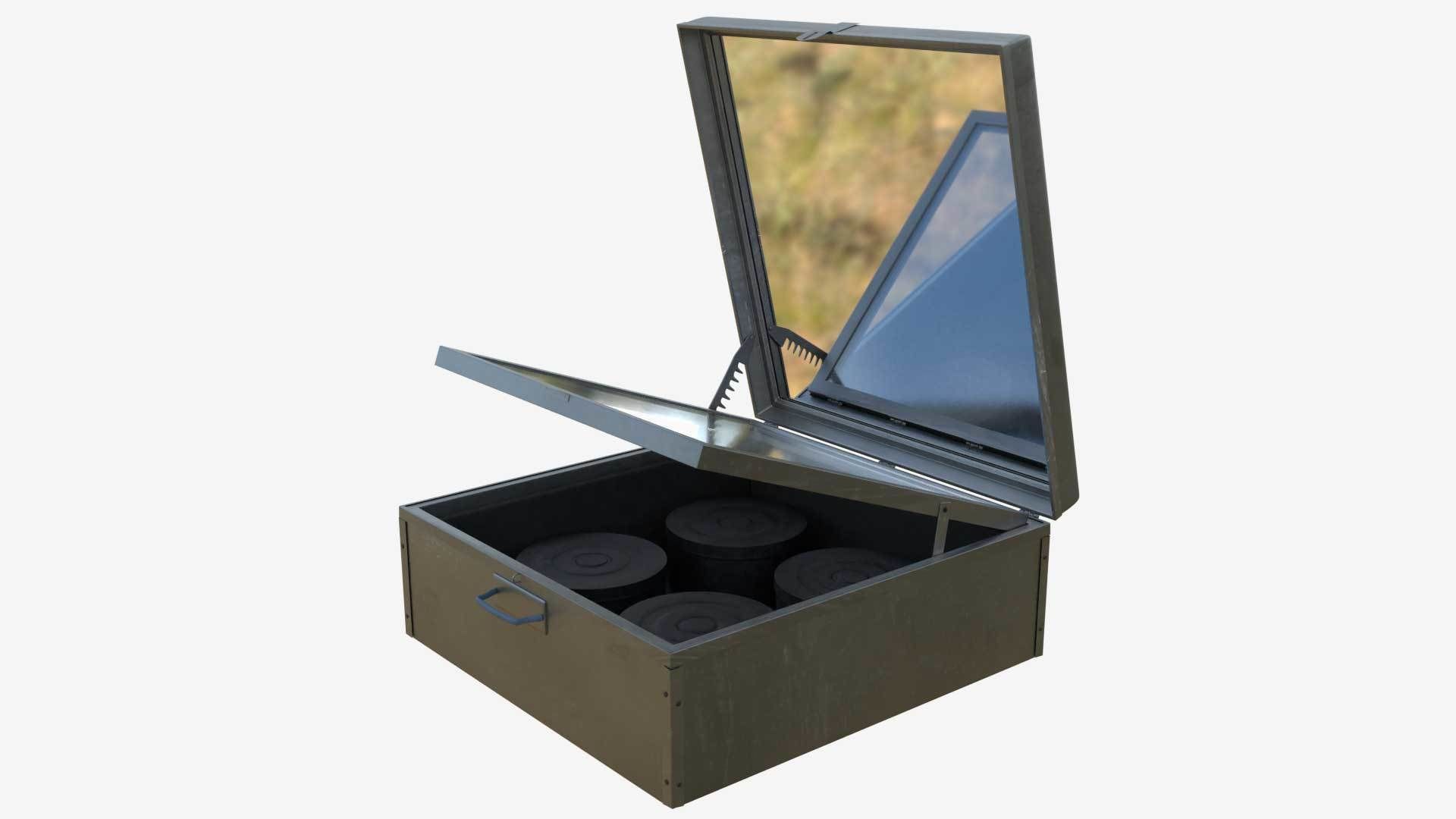 Solar Cooker Box type 3D model CGTrader