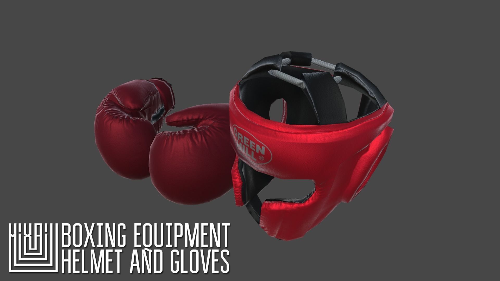 3D model Boxing equipment helmet and gloves VR / AR / lowpoly CGTrader
