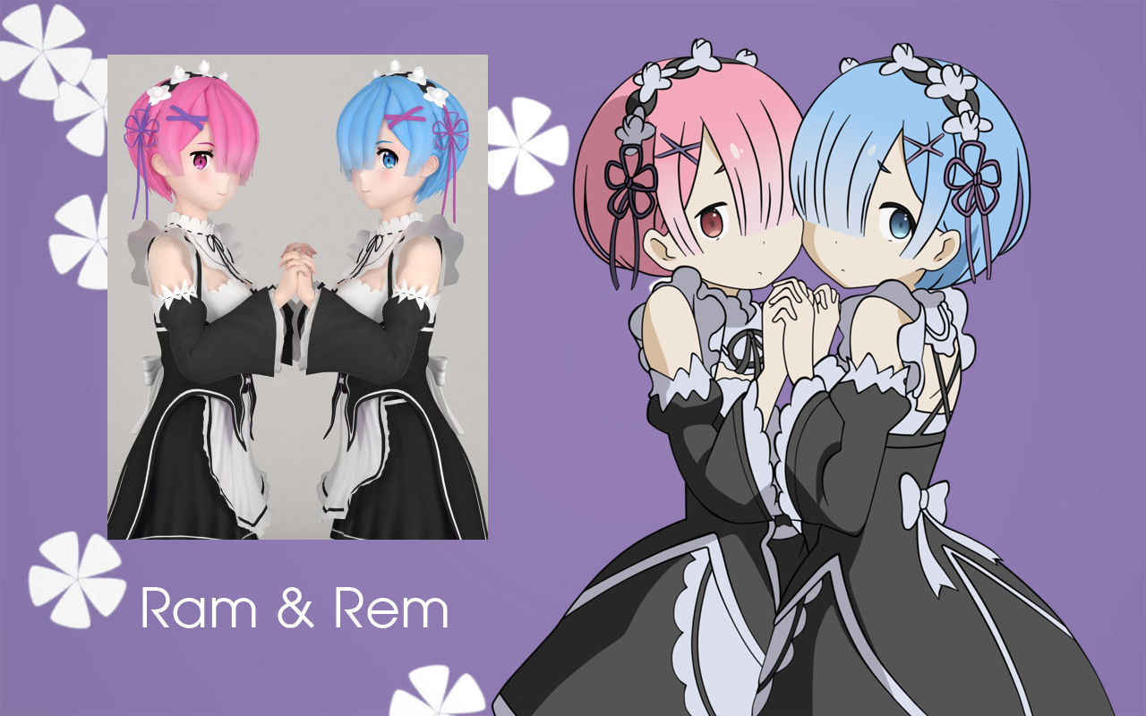 Anime girls collection 3D model_54