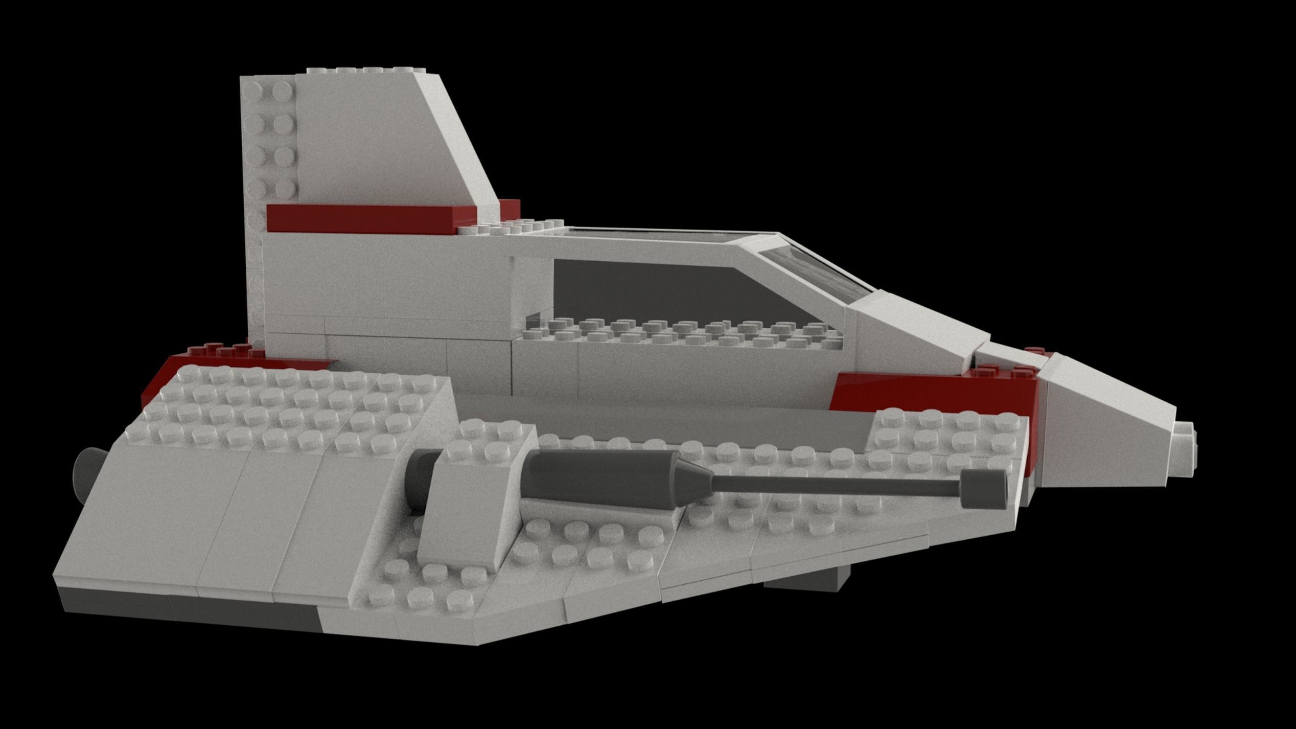 3D Model Lego Starship VR AR Low poly CGTrader