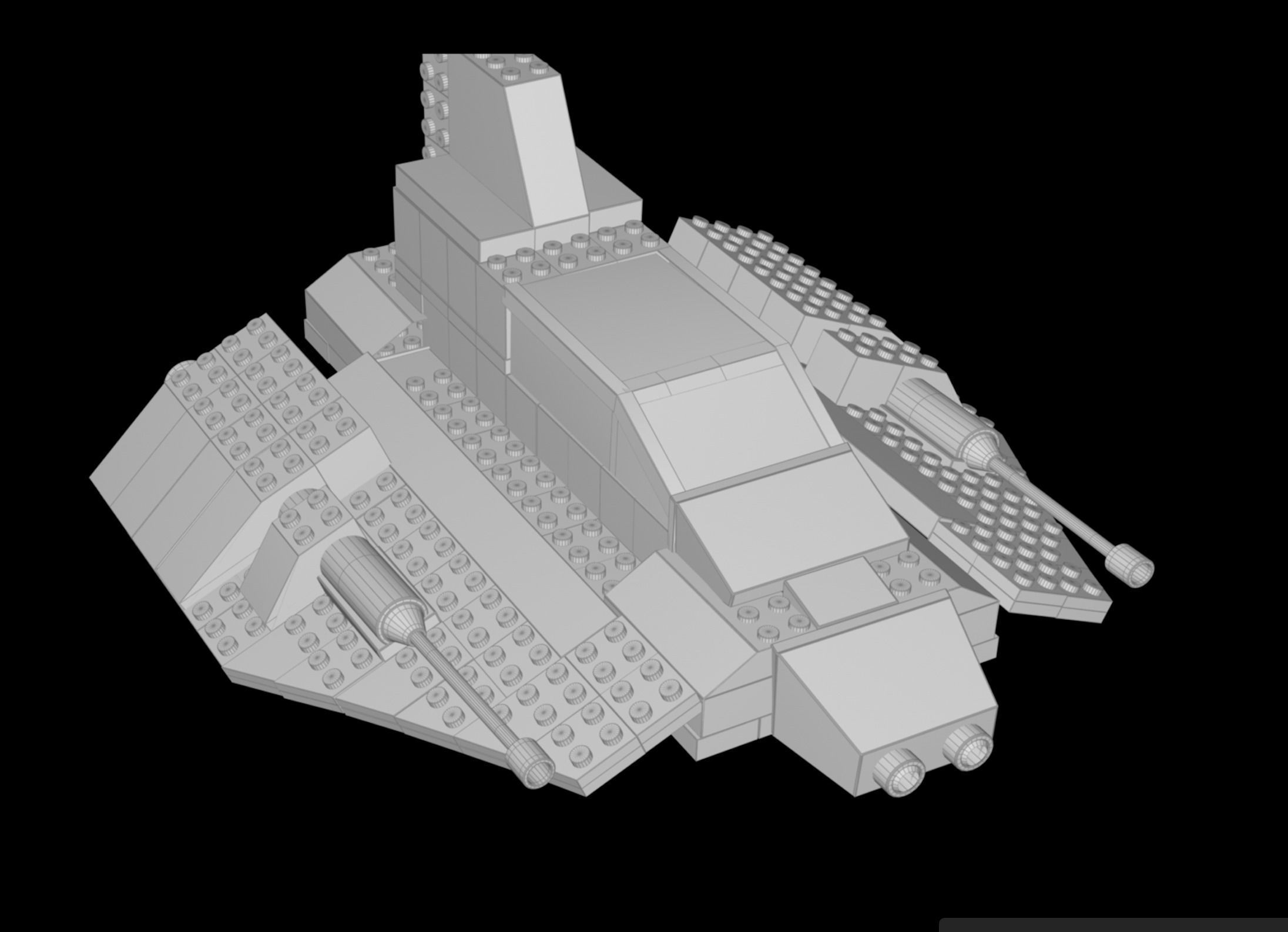 3D Model Lego Starship VR AR Low poly CGTrader