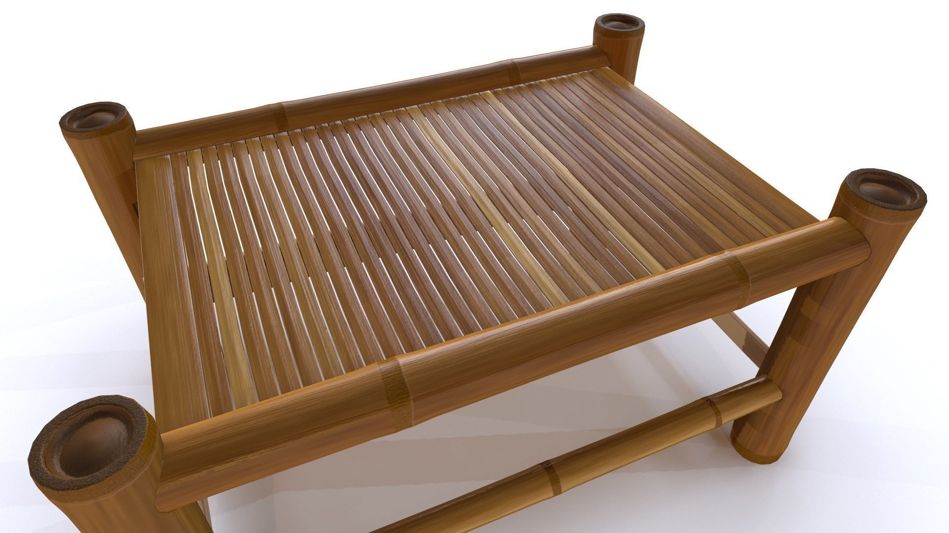 3D model Bamboo Table VR / AR / lowpoly CGTrader