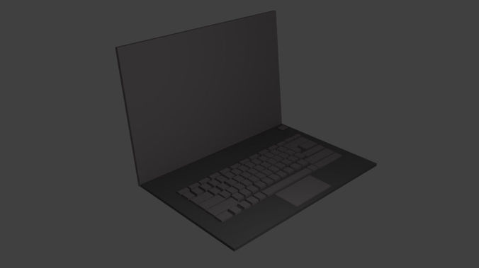 Laptop without textures 3D model 3D printable | CGTrader