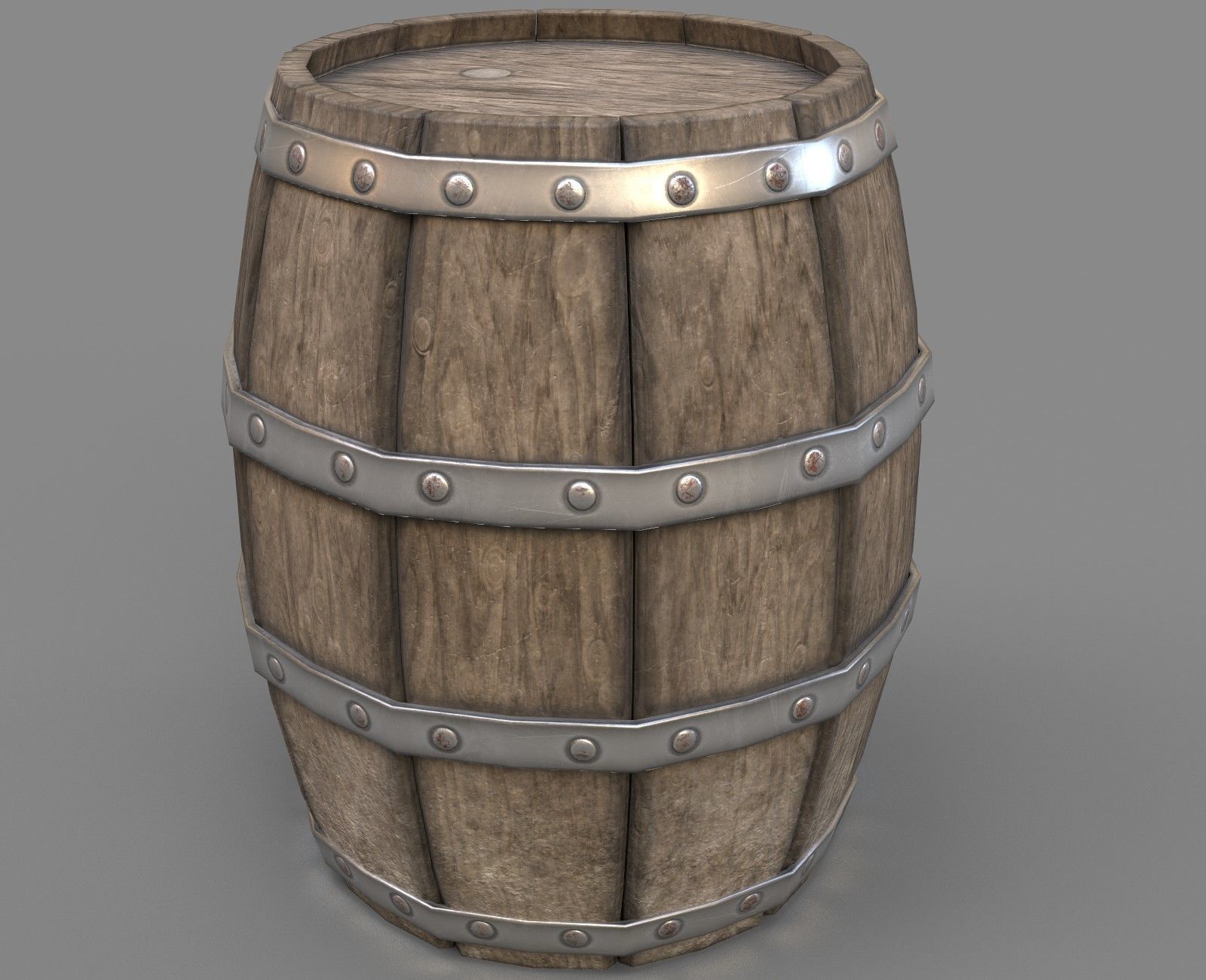 3D model Wooden Barrel - Game Ready - VR AR VR / AR / low-poly | CGTrader