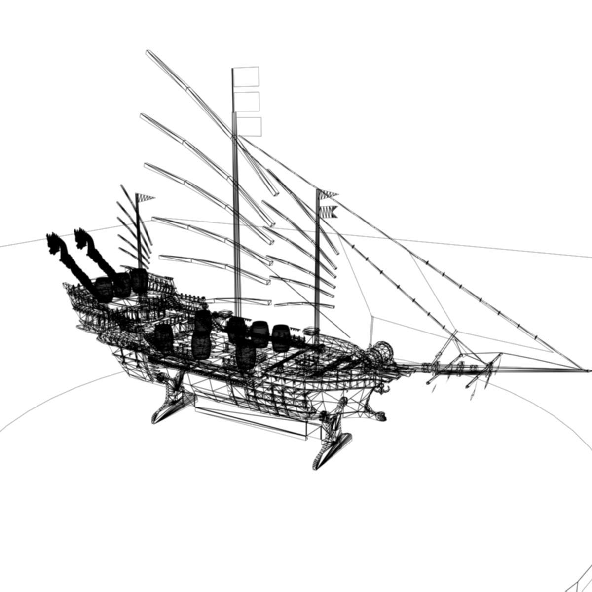 Chinese dragon ship 3D model CGTrader