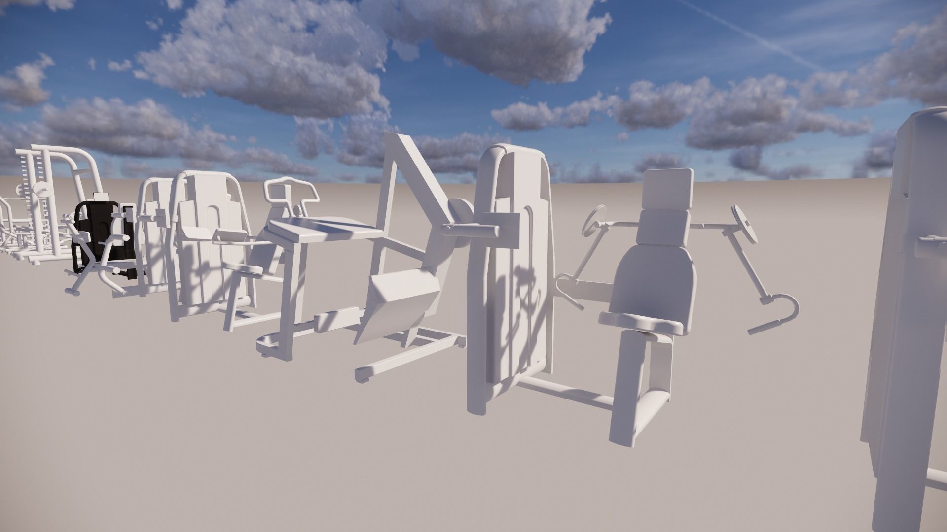 16 Models Revit Families for Gym 3D model CGTrader