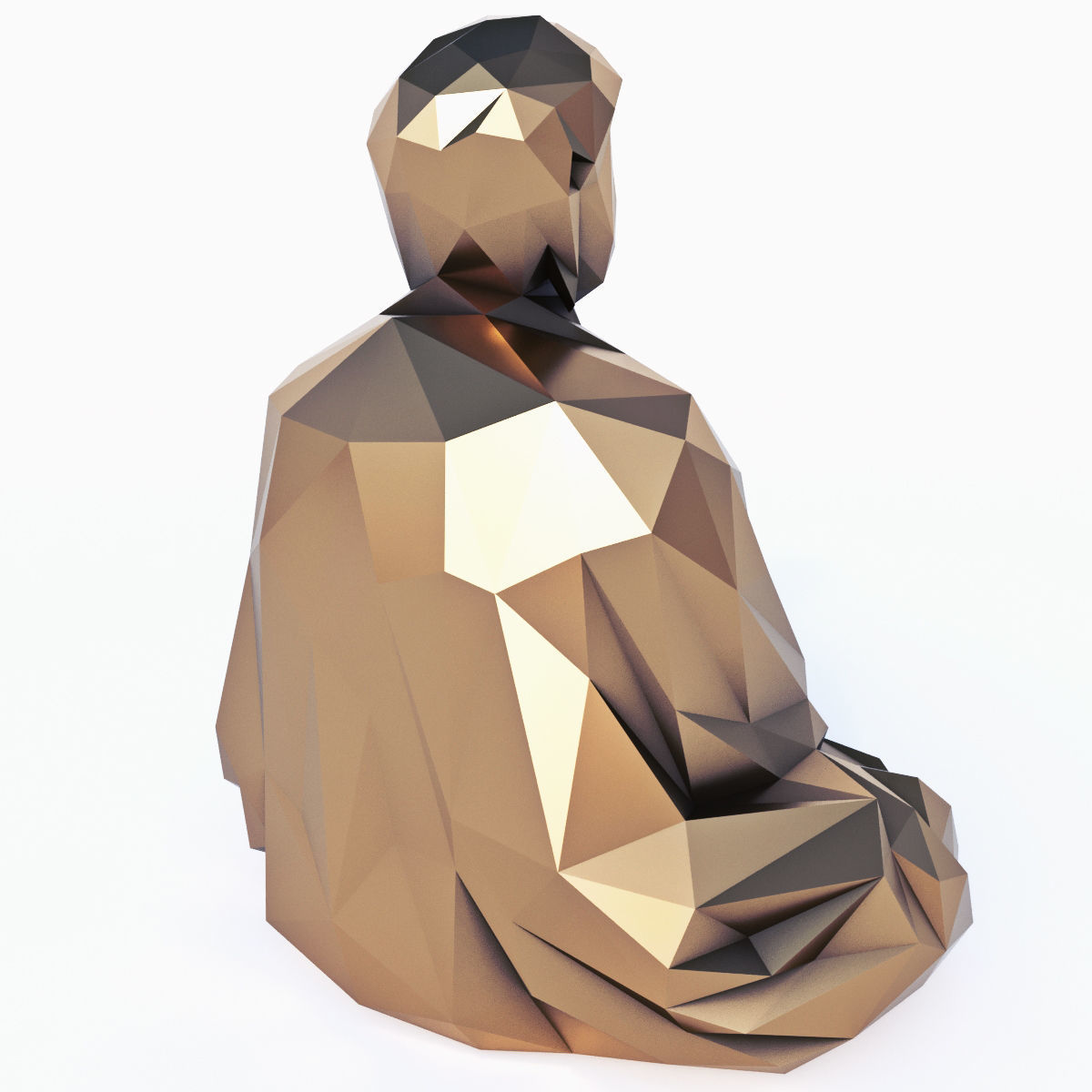 3D model Buddha 5 Low Poly VR / AR / lowpoly CGTrader
