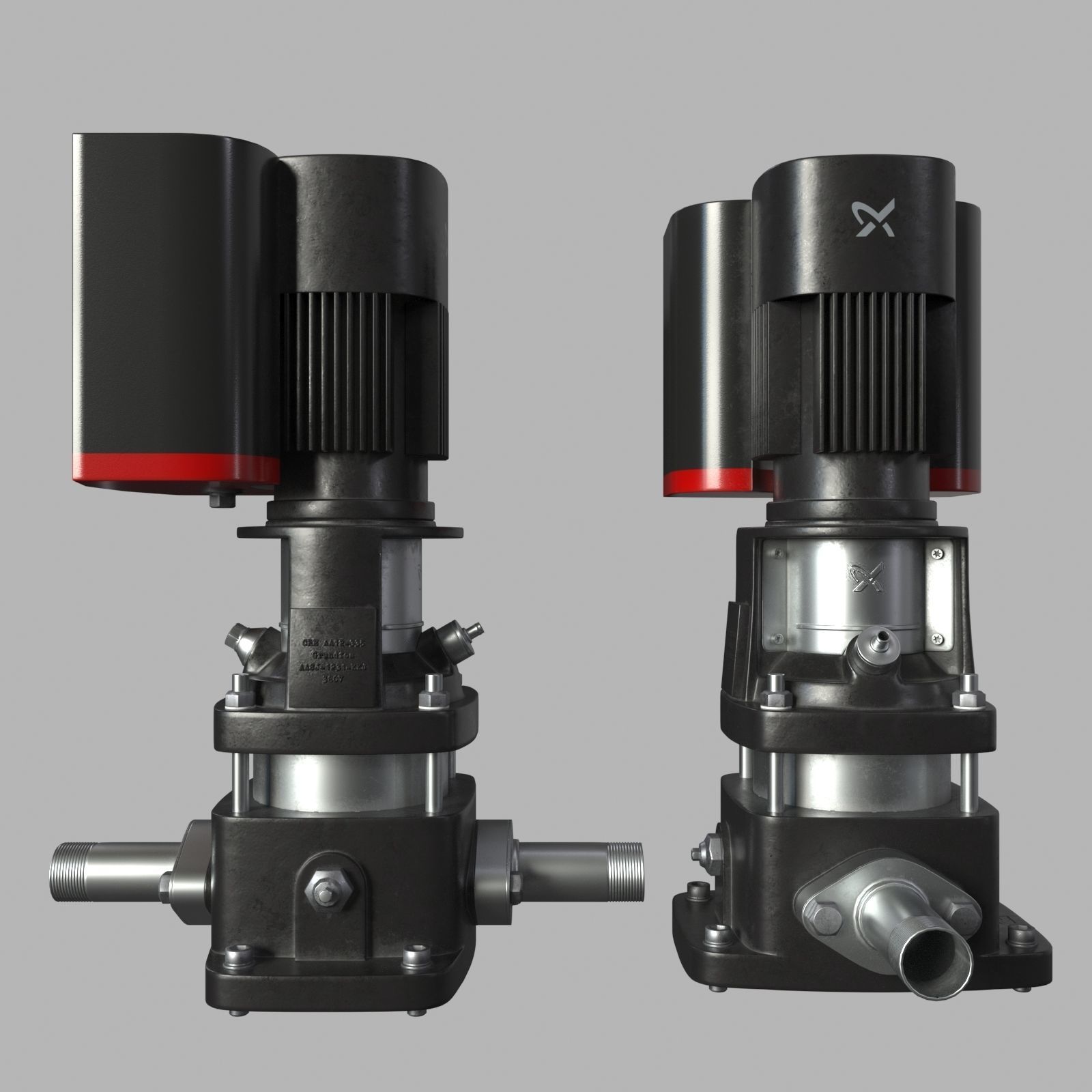 Water pump Grundfos CRE 3D model | CGTrader