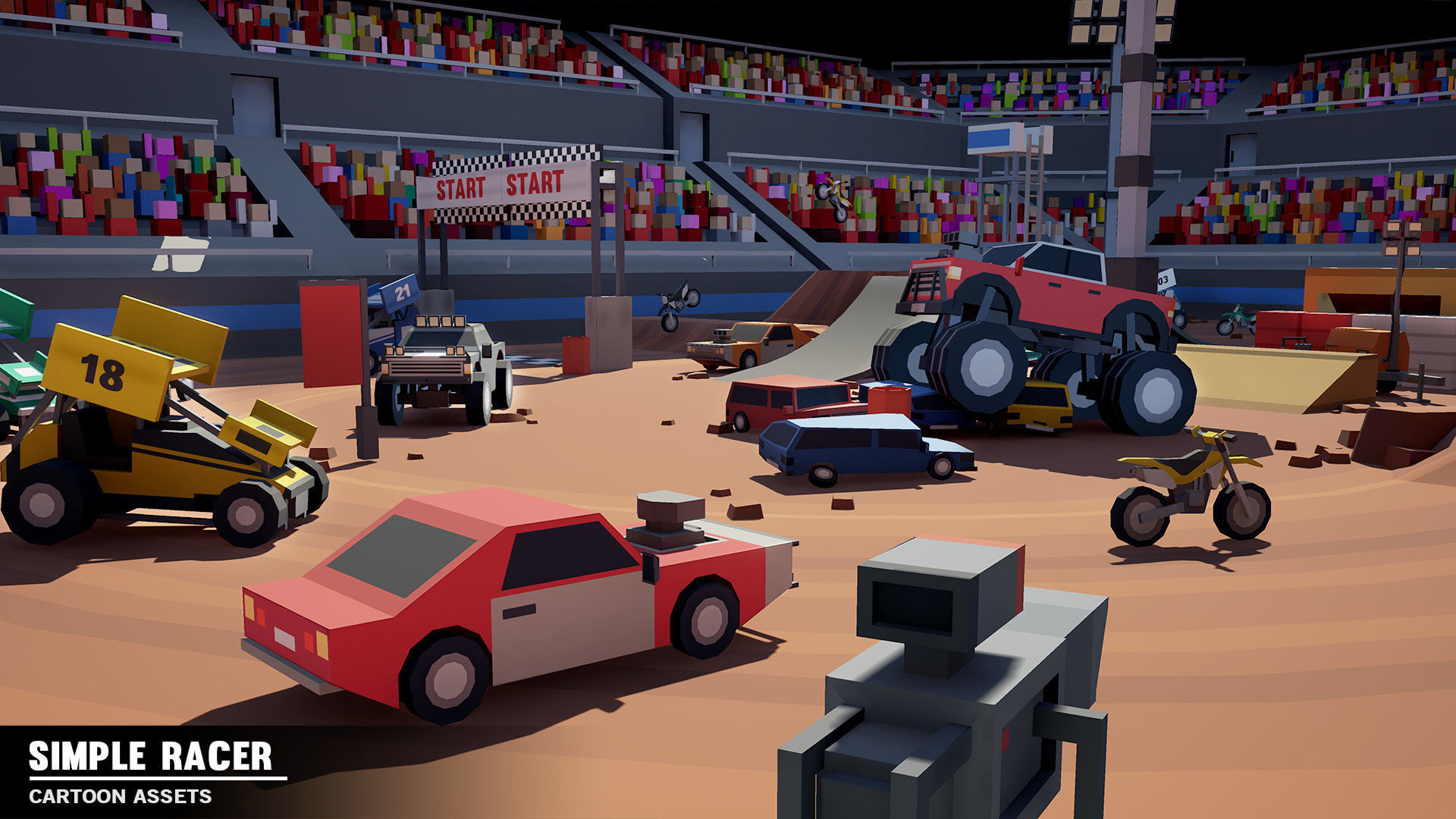 3D model Simple Racer - Cartoon Assets VR / AR / low-poly | CGTrader