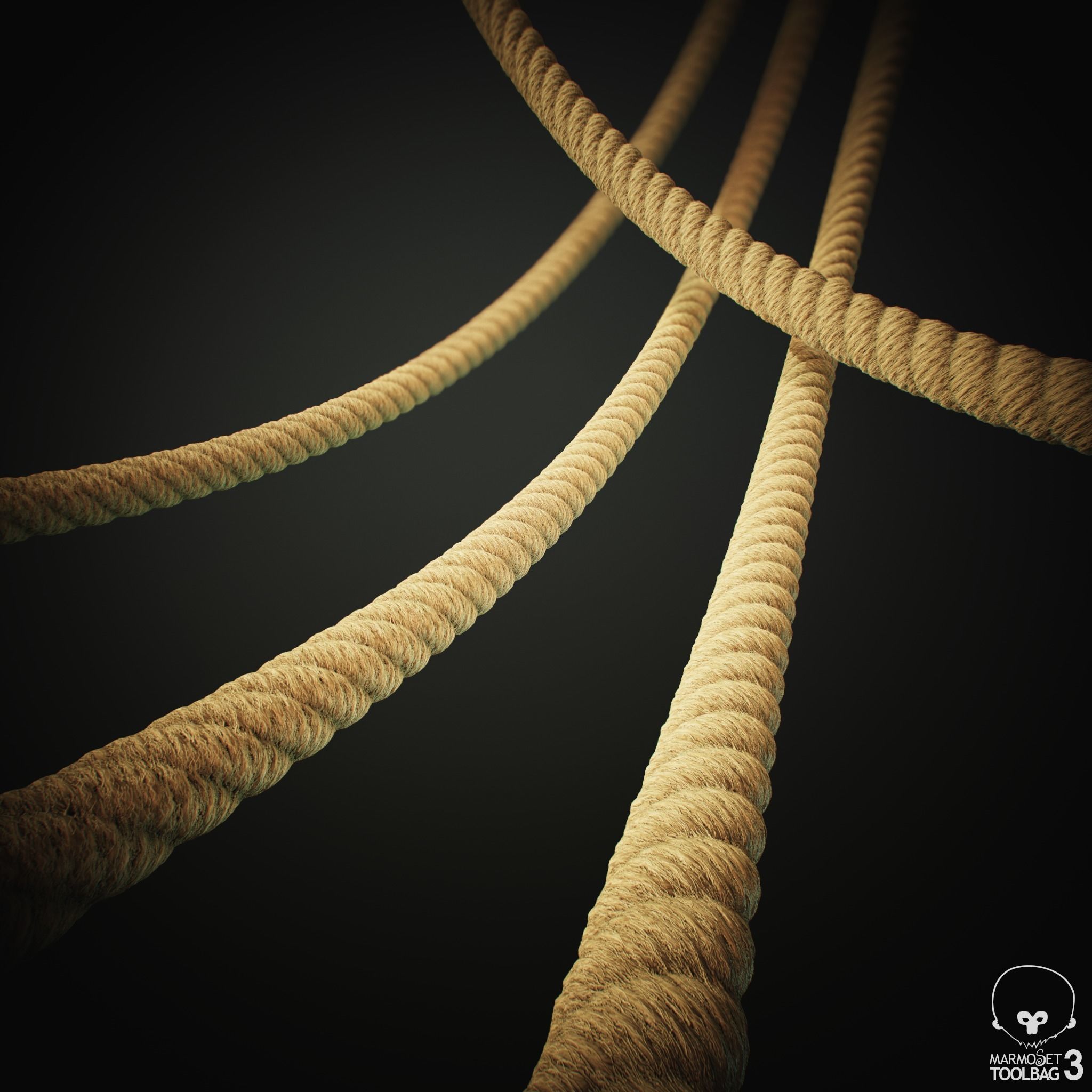 Rope Tileable PBR Material free Texture CGTrader