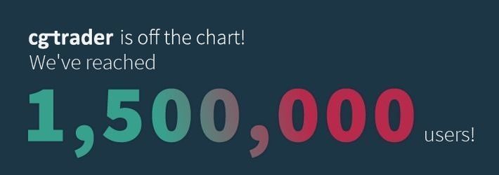 An inspiring milestone – there are 1,500,000 of us at CGTrader
